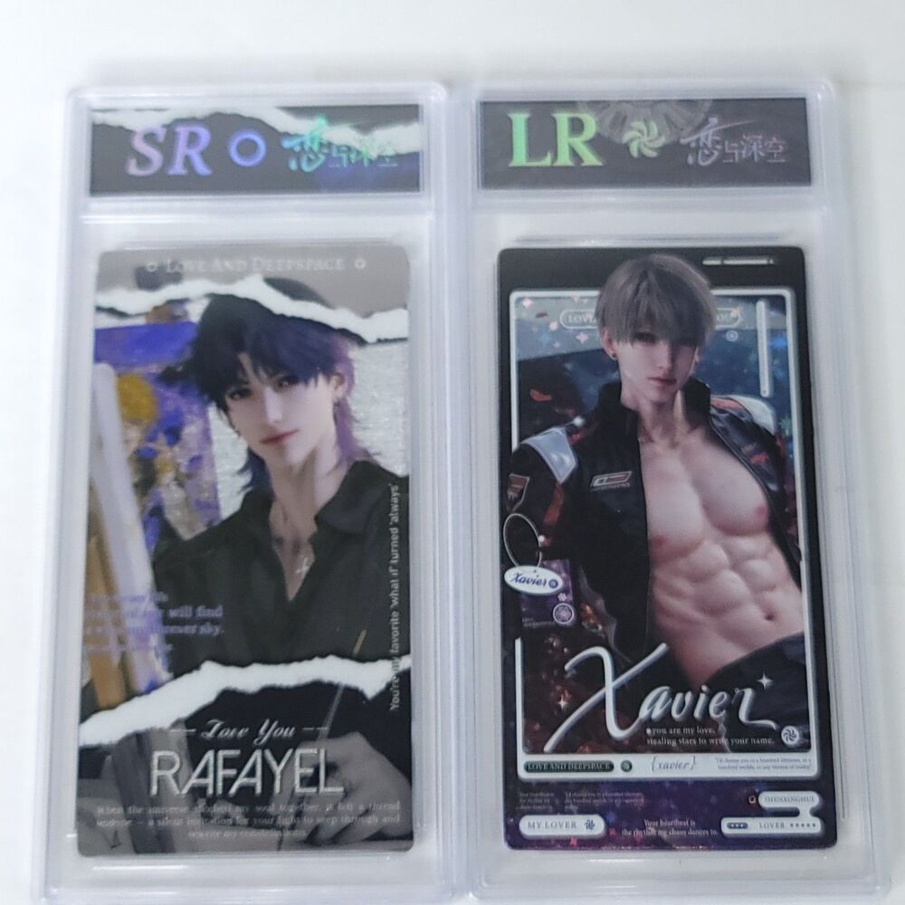Love and Deep Space Rafayel Xavier Trading Card Encased Collectible  Lot Of 2